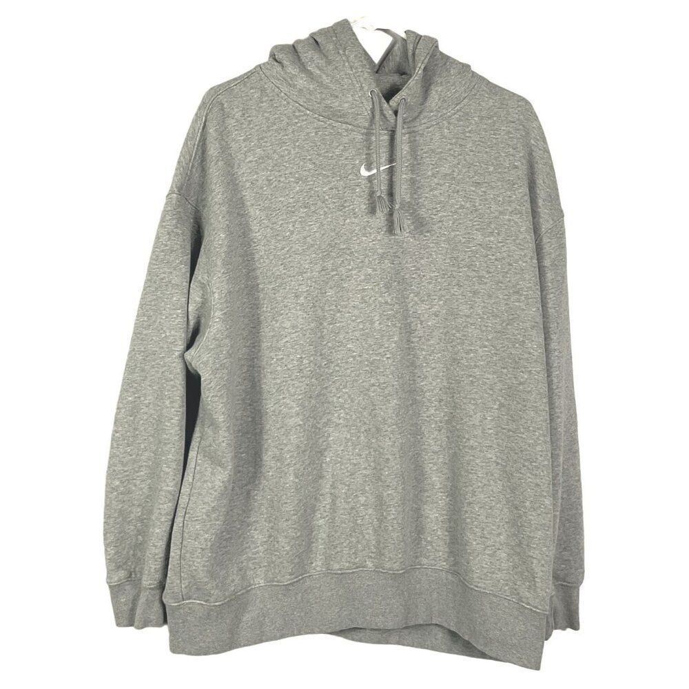 Nike Women's Grey Hoodie, Medium, Drawstring, 80% cotton/20% poly